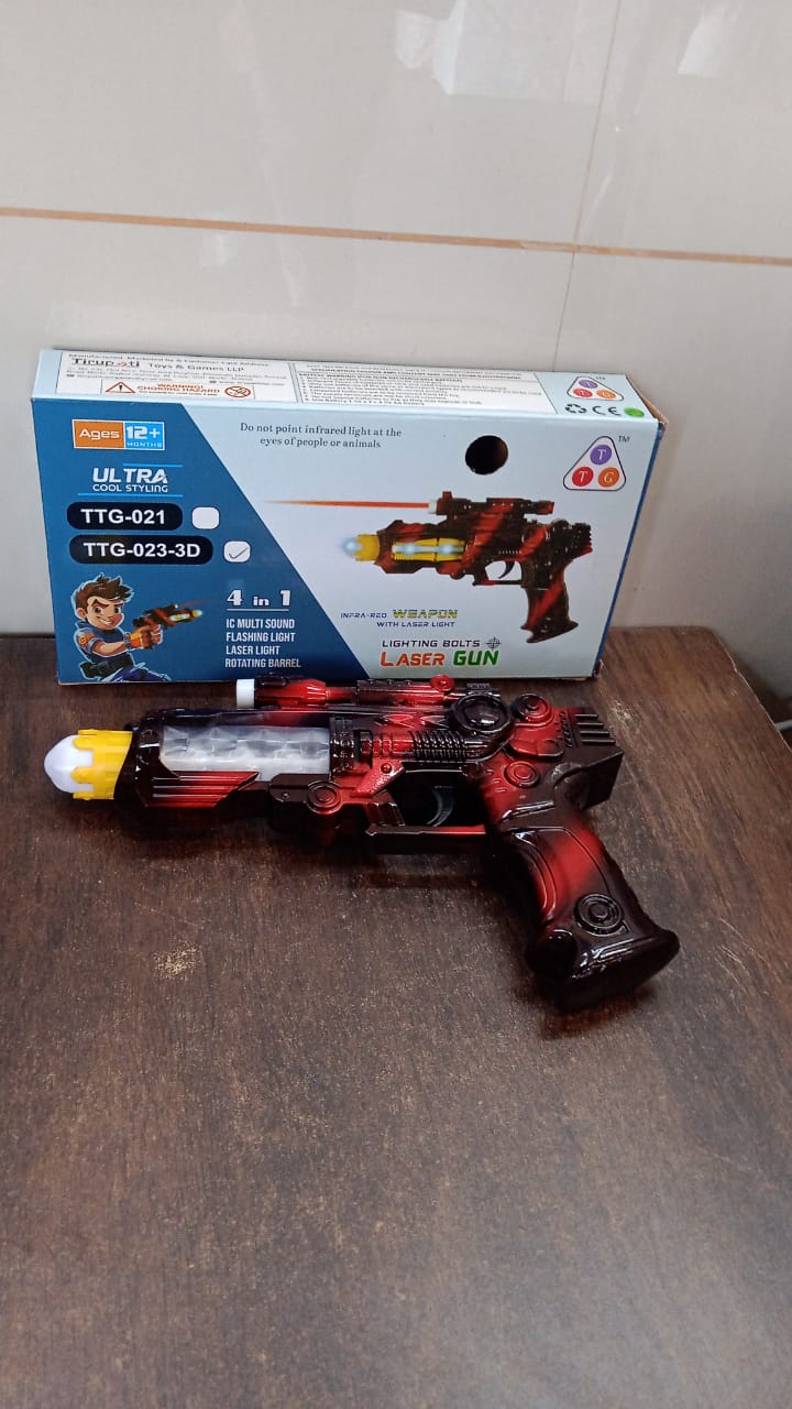 TTG LED Flashing Sound Laser Toy Gun – Battery Operated Space Gun with Lights & Music TTG LED Flashing Sound Laser Toy Gun – Battery Operated Space Gun with Lights & Music